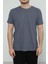 Hscstore Erkek Bisiklet Yakalı Koyu Mavi T-Shirt- 8405 1