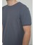 Hscstore Erkek Bisiklet Yakalı Koyu Mavi T-Shirt- 8405 2