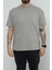 Hscstore Erkek Bisiklet Yakalı Kül Rengi Tişört - 8417 1