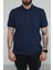 Hscstore Erkek Polo Yakalı Indigo T-Shirt- 8420 1