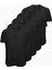5 Li Paket Siyah Erkek T-Shirt Loose Fit / %100 Pamuk Bol Rahat Kesim 5M6040 1