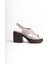 Deri Silver 10 cm Platform Çapraz Kadın Sandalet TMD20241002 3