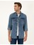 Erkek Koyu Mavi Regular Fit Uzun Kollu Jean Gömlek 50288244-VR032 1