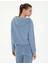 Kadın İndigo Regular Fit Modal Kumaş Crop Sweatshirt 50283339-VR028 5