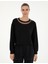 Pierre Cardin Kadın Siyah Crop Top Sweatshirt 50282634-VR046 3