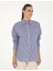 Kadın Lacivert Oversize Uzun Kollu Gömlek 50284550-VR033 3
