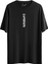 %100 Pamuklu Different Baskılı Siyah Oversize Tişört 1
