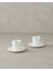 Hestia New Bone China 4 Parça 2 Kişilik Kahve Fincan Takımı Beyaz 1