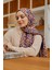 Leopar Desen Lacivert Soft Pamuk Şal 5