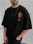 Erkek Beach Baskılı Bisiklet Yaka Salaş Oversize Boyfriend Beyaz, Mavi, Siyahi Kahverengi T-Shirt 2