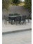 80X140 cm Rattan 6 Kişilik Masa Takımı Camsız Sedan Sandalye Bahçe Teras Takımı Oturma Grubu 1