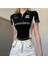Y2K Rock More Zip Fermuarlı Siyah Crop 1