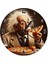 Albert Einstein Pizza Yiyor Desenli Duvar Saati 1