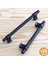 Hisar Siyah Metal Kulp 128 Mm-12.8 cm Mobilya Çekmece Mutfak Dolabı Dolap Kulpları 1