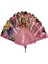 Yelpaze Şık Serinletici 877-10 Yaldızlı Pembe Yelpaze 1
