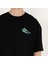 Outfit Oversized Sql Baskılı Erkek Siyah T-Shirt 5