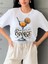 Orange Baskılı Yapay Zeka Tasarımı Penye Oversize %100 Pamuk Kadın T-Shirt 1
