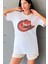 Kovboy Şapka Baskılı Yapay Zeka Tasarımı Ekolojik Penye Oversize %100 Pamuk Kadın T-Shirt 1