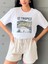 St Tropez Baskılı Yapay Zeka Tasarımı Penye Oversize %100 Pamuk Kadın T-Shirt 1