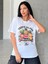 Tropic Island Baskılı Yapay Zeka Tasarımı Penye Oversize %100 Pamuk Kadın T-Shirt 1