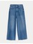 Yüksek Bel Wide Leg Crop Jean Pantolon 4