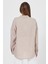 Kadın Alina Naturel Oversize Keten Gömlek 4