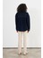 Kadın Sementa Dark Blue Boyfriend Kesim Jean Gömlek Ceket 4