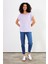 Kadın Cindy Lila Bisiklet Yaka Regular Fit Basic Modal T-Shirt (Lyocell) 3