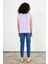 Kadın Cindy Lila Bisiklet Yaka Regular Fit Basic Modal T-Shirt (Lyocell) 4