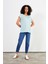 Kadın Cindy Gök Mavisi Bisiklet Yaka Regular Fit Basic Modal T-Shirt (Lyocell) 3