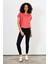 Kadın Cindy Terracotta Bisiklet Yaka Regular Fit Basic Modal T-Shirt (Lyocell) 2
