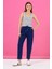 Kadın Marla Dark Blue Yüksek Bel Slouchy Jean Pantolon 1