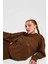Air Fleece Crew Sweatshirt Brown Oversize Sweatshirt Kahverengi 2