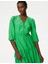 Regular Fit Dokulu Midi Elbise 2