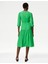 Regular Fit Dokulu Midi Elbise 3
