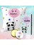 Iyi Ki Doğdun Yastık ve Arkadaşa Hediye Hello Panda Anı Defteri & Sakız Kokulu Panda Mum 1