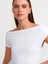 30880 Asimetrik Yaka Top-Beyaz 1