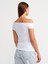 30880 Asimetrik Yaka Top-Beyaz 2
