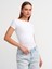 30880 Asimetrik Yaka Top-Beyaz 4