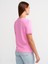 31069 Pamuklu Bisiklet Yaka T-Shirt-Pembe 2