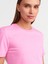31069 Pamuklu Bisiklet Yaka T-Shirt-Pembe 4