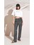 Kadın Beyaz Bisiklet Yaka Oversize Süprem Varak Yazılı Crop T-Shirt 5