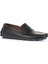 Siyah Flotter Deri Erkek Loafer 21MA02 2