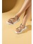 Brikon Taş Biyeli Comfort Taban Arkası Lastikli Kadın Sandalet 57-289-24 2