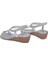 Dolgu Taban Taşlı Kadın Sandalet GJ-1451 Gümüş 5