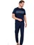 6050 Erkek Kısa Kollu Penye Pijama Takımı-Lacivert 2xl 1