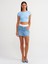 30528 Pamuk ve Modal Karışımlı Crop Top-Açık Mavi 3