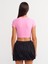 30936 Vücuda Oturan Crop Top-Pembe 2