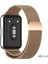 Samsung Galaxy Fit 3 ile Uyumlu Kordon Mıknatıslı Metal Hasır Kordon Kayış 4