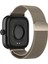 Xiaomi Redmi Watch 4 ile Uyumlu Kordon Mıknatıslı Metal Hasır Kordon Kayış 5